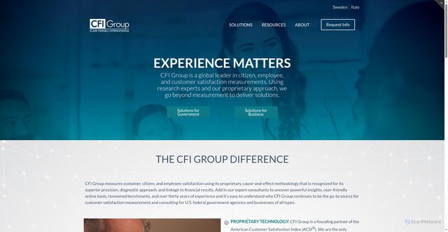 Security scan screenshot of https://cfigroup.com