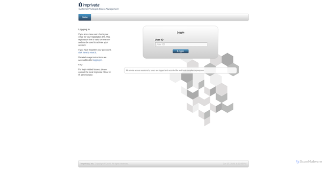 Security scan screenshot of https://vsuite.omnicell.com