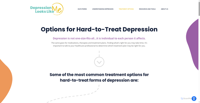 Security scan screenshot of https://www.depressionlookslikeme.com/treatment-options/