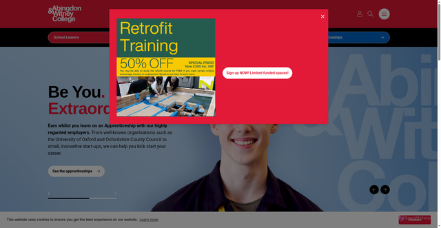 Security scan screenshot of https://abingdon-witney.ac.uk/