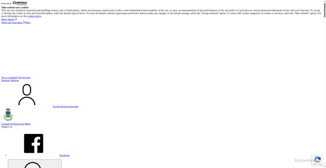 Security scan screenshot of https://www.comune.ortona.aq.it/