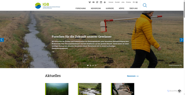 Security scan screenshot of https://www.igb-berlin.de/