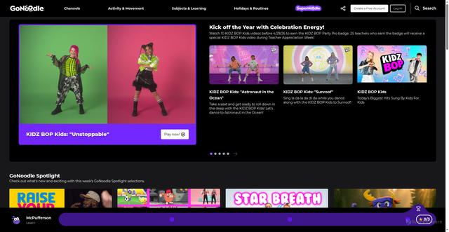 Security scan screenshot of https://family.gonoodle.com