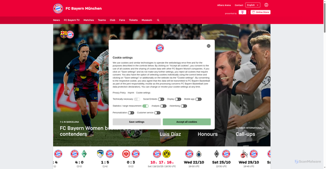 Security scan screenshot of https://fcbayern.com/en