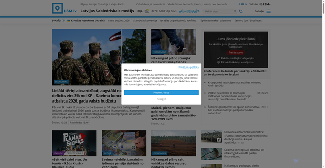 Security scan screenshot of https://www.lsm.lv/