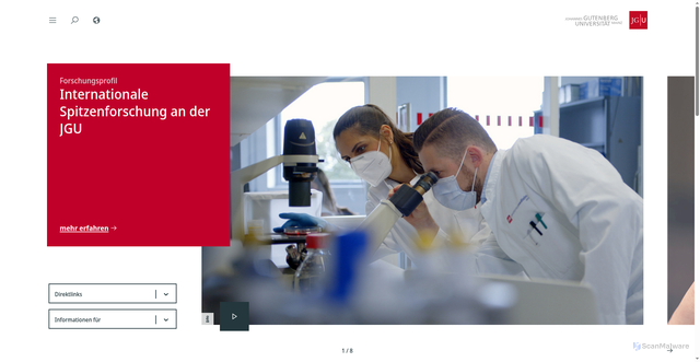 Security scan screenshot of https://uni-mainz.de