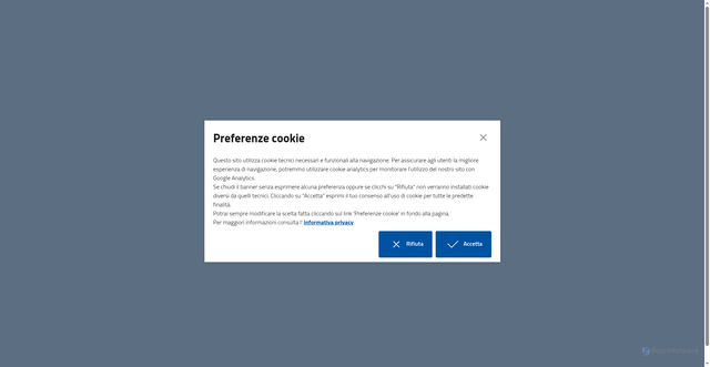 Security scan screenshot of https://www.comune.montieri.gr.it