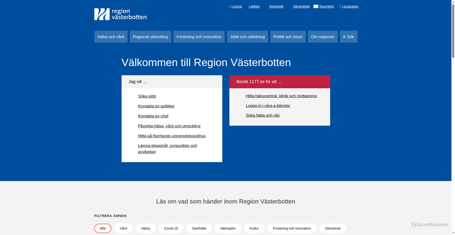 Security scan screenshot of http://www.vll.se
