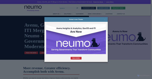 Security scan screenshot of https://avenuinsights.com