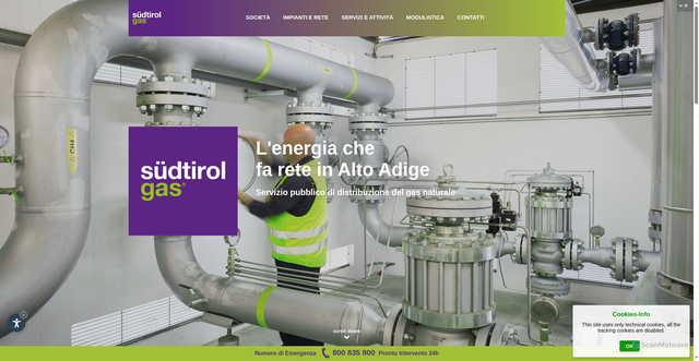 Security scan screenshot of https://www.suedtirolgas.it/it/