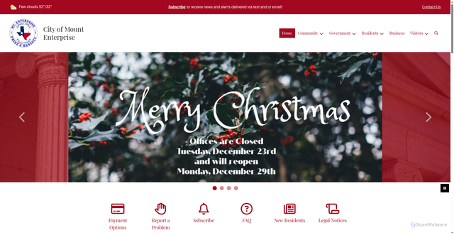 Security scan screenshot of https://cityofmte.gov/