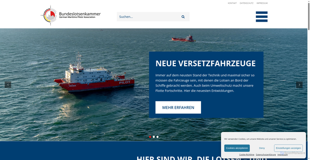 Security scan screenshot of https://www.bundeslotsenkammer.de/
