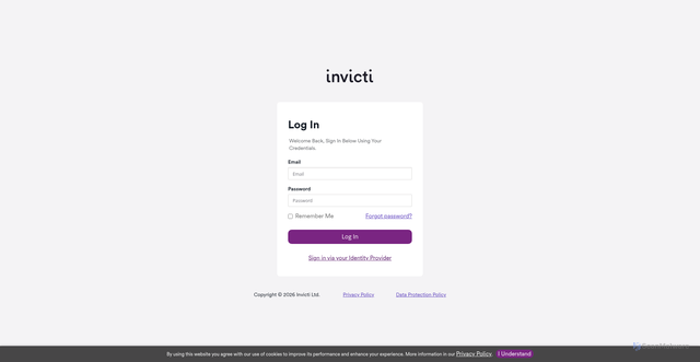 Security scan screenshot of https://ie.invicti.com