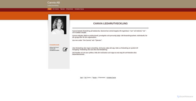 Security scan screenshot of https://canvia.se
