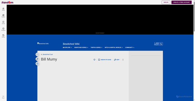 Security scan screenshot of https://bewitched.fandom.com/wiki/Bill_Mumy