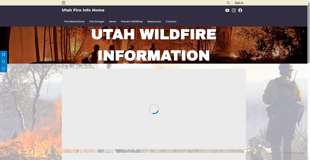 Security scan screenshot of https://utah-fire-info-utahdnr.hub.arcgis.com/