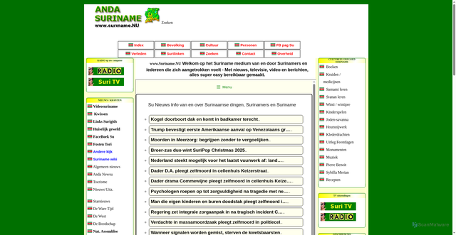 Security scan screenshot of https://www.suriname.nu/