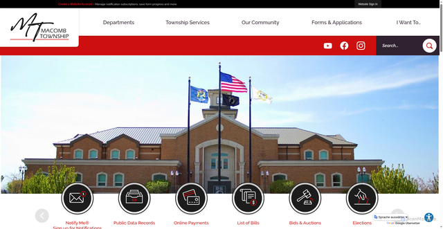Security scan screenshot of https://macomb-mi.gov/