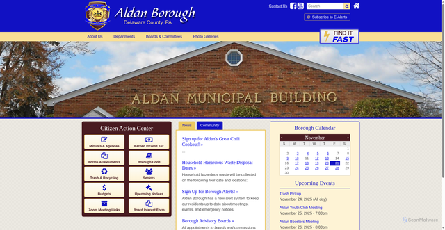 Security scan screenshot of https://www.aldanpa.gov/