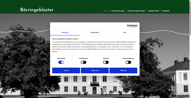 Security scan screenshot of https://borringekloster.se