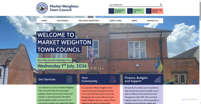 Security scan screenshot of http://www.marketweightontowncouncil.gov.uk