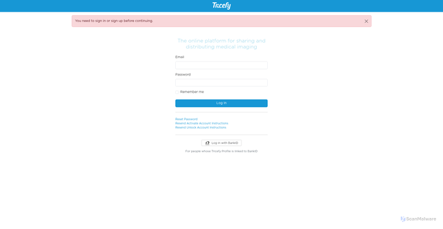 Security scan screenshot of https://tricefy4.com