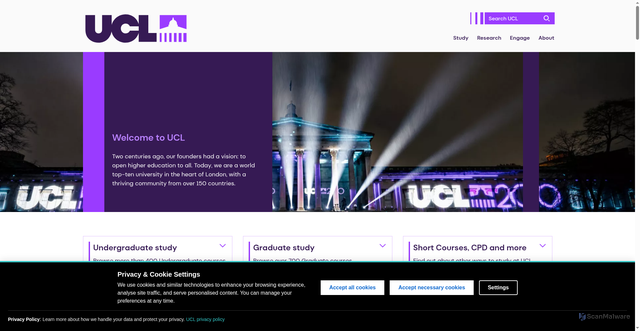 Security scan screenshot of cdn.ucl.ac.uk
