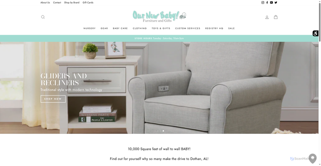 Security scan screenshot of https://ournewbabyinc.com