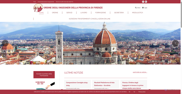 Security scan screenshot of https://www.ordineingegneri.fi.it/