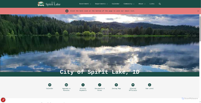Security scan screenshot of https://spiritlakeid.gov/