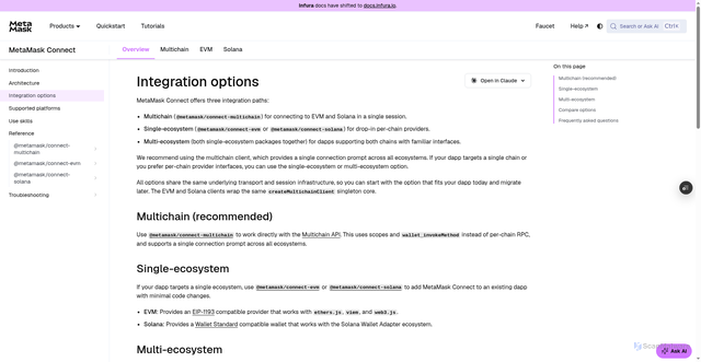Security scan screenshot of https://metamask-docs-75mpj2s96-consensys-ddffed67.vercel.app/metamask-connect/integration-options/