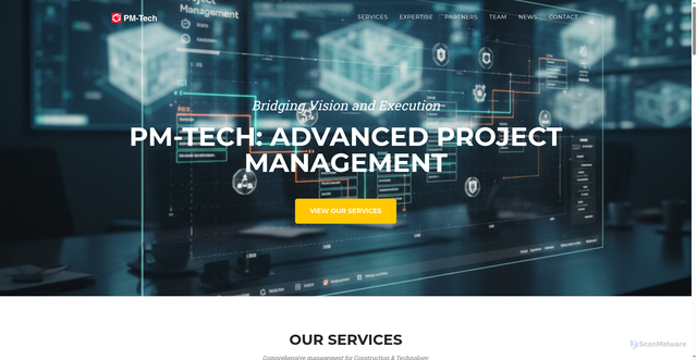 Security scan screenshot of https://pm-tech-temp.pages.dev/index.html