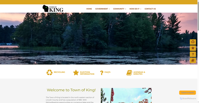 Security scan screenshot of https://townofkingwi.gov/