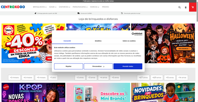 Security scan screenshot of https://www.centroxogo.pt