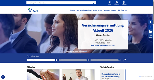 Security scan screenshot of https://versicherungsakademie.de