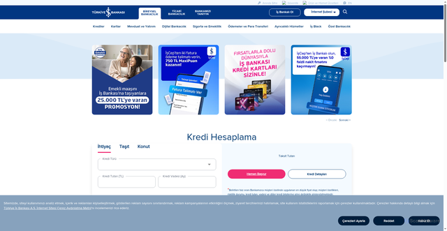 Security scan screenshot of https://www.isbank.com.tr