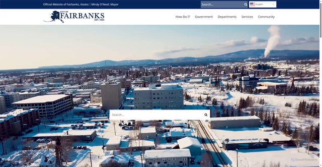 Security scan screenshot of https://www.fairbanks.gov/