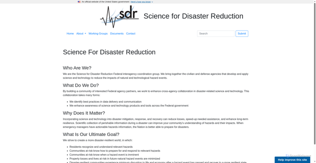 Security scan screenshot of https://www.sdr.gov/