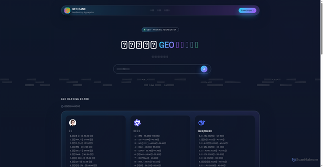 Security scan screenshot of http://geo-rank.cn/