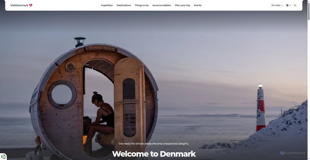 Security scan screenshot of https://visitdenmark.com