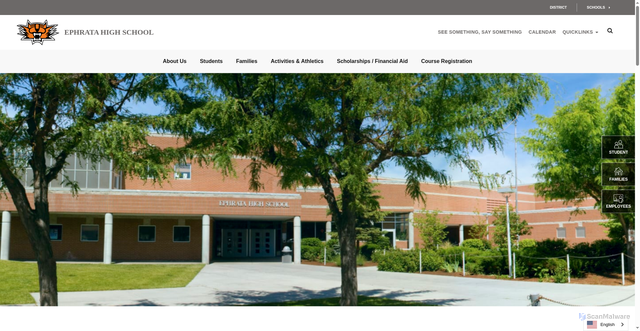 Security scan screenshot of https://ehs.ephrataschools.org/