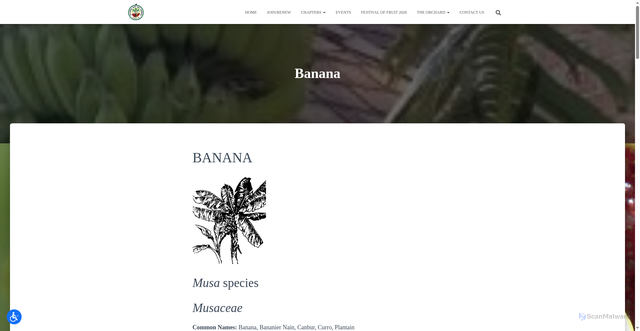 Security scan screenshot of https://crfg.org/homepage/library/fruitfacts/banana/