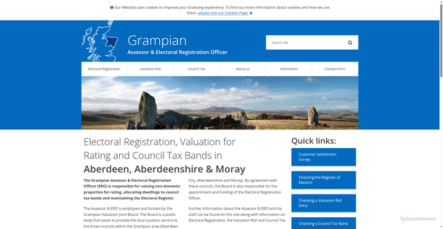 Security scan screenshot of http://www.grampian-vjb.gov.uk