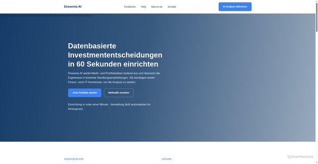 Security scan screenshot of https://www.draxeniaai.net/
