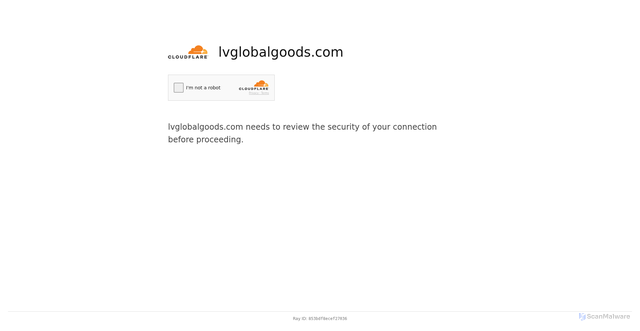 Security scan screenshot of https://lvglobalgoods.com