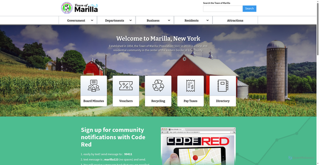 Security scan screenshot of https://www.townofmarilla.com/