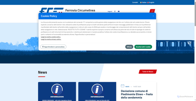 Security scan screenshot of https://www.circumetnea.it/