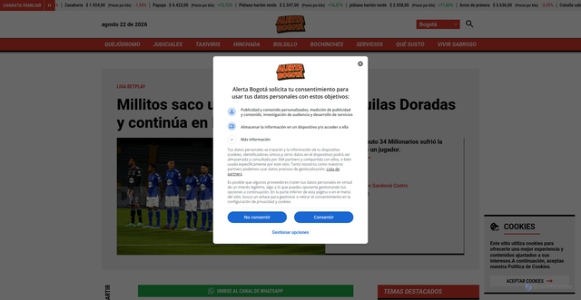 Security scan screenshot of bogota.alerta.com.co