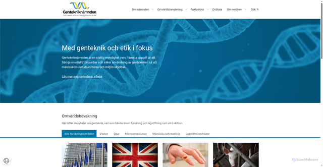 Security scan screenshot of https://genteknik.se/