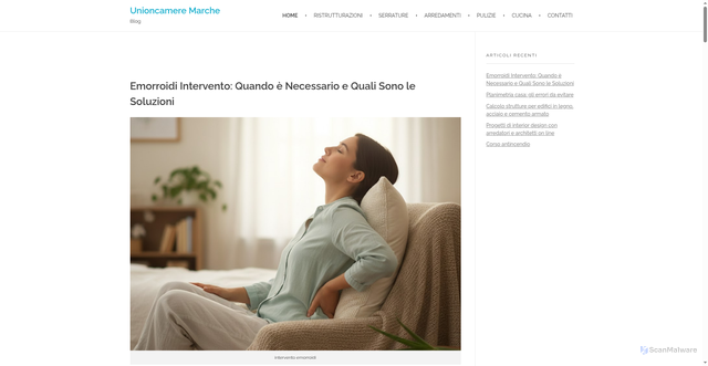 Security scan screenshot of https://www.unioncameremarche.it/